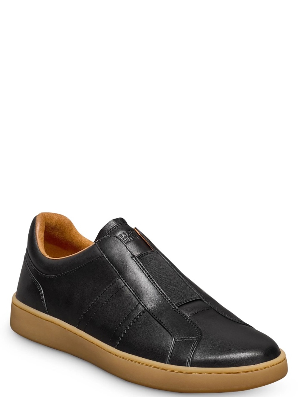 Allen Edmonds Lafayette Black Leather Elastic Slip On Sneaker Gum Sole Size 10 D
